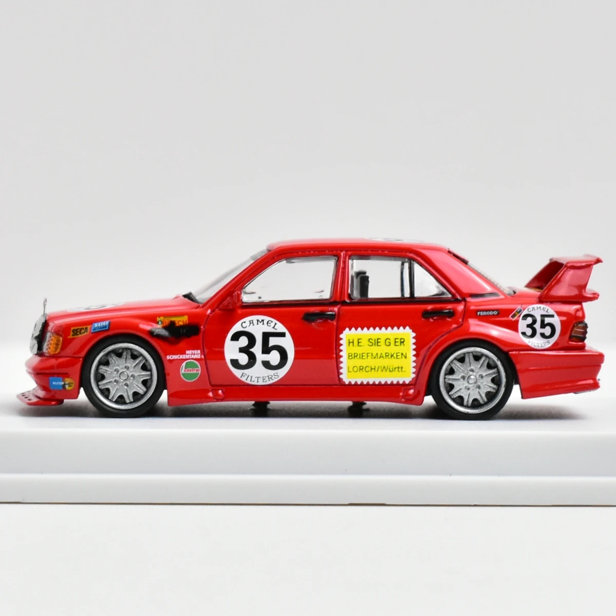 LMLF-coche modelo Evo Red Pig 35 # Diecast, 1:64 190E W201 2,5-16