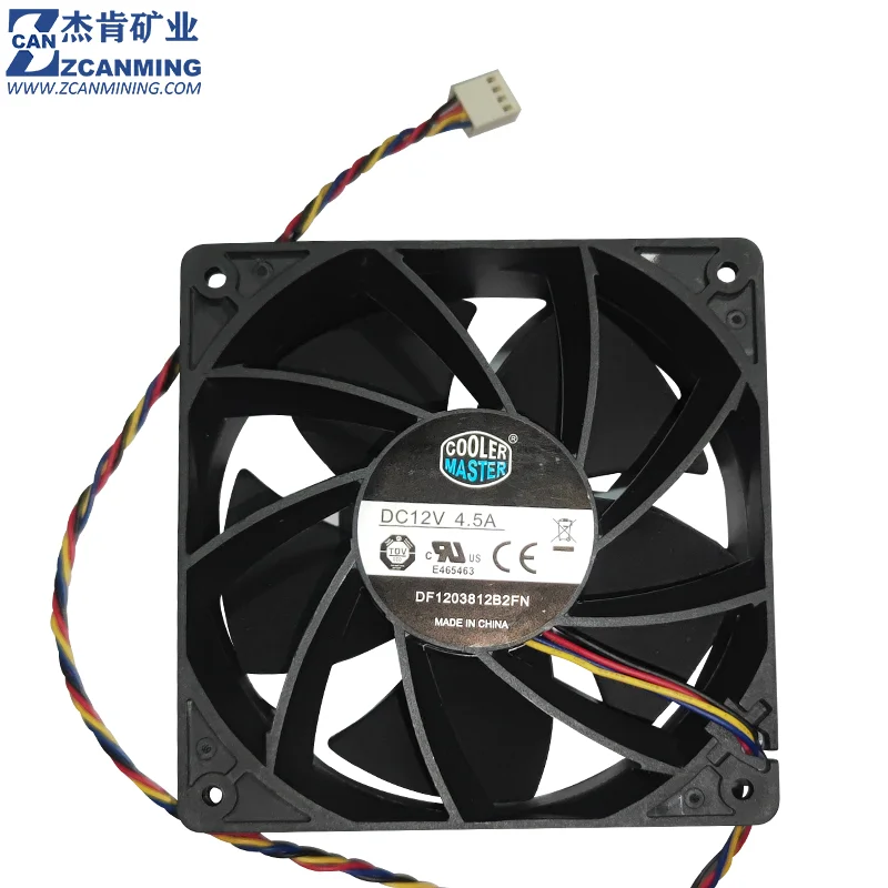 مبرد ماستر DF1203812B2FN DC12V 4.5A مينر مروحة تبريد 6500-7000RPM ل Antminer S19 S19pro L7 D7 S17 T17 E9pro KA3