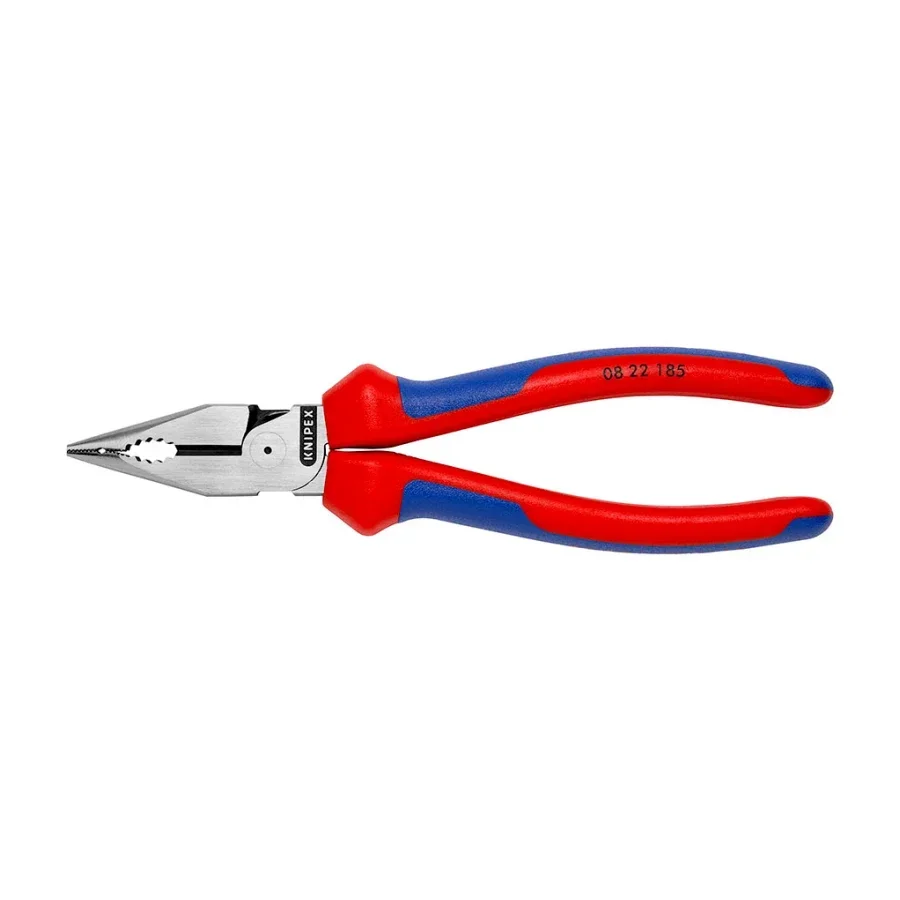 KNIPEX Tools 5 Needle-Nose Combination Pliers with Soft Handle Powerful Combination Pliers with Pointed Jaws 08 22 185