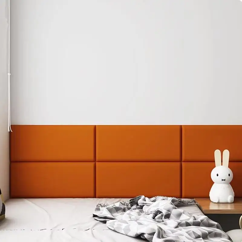 3D Kids Wall Stickers 5Pcs Set Anti-collision Leather Wall Panels Peel and Stick Wallpaper for Playroom Nursery
