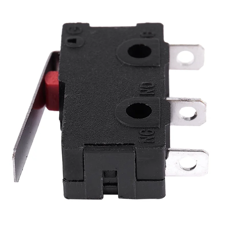 B50B-80Pcs AC 125V 250V 5A SPDT Micro interruptor de limite de plástico momentâneo de 3 pinos preto + prata