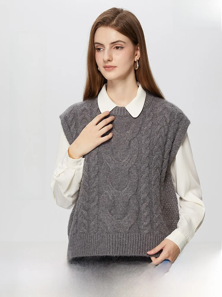 

Loose Knitted Svel round Ne Sweater Vest Women's Faionable Versatile Korean Sle Fall New Arrival Casual Commute S...