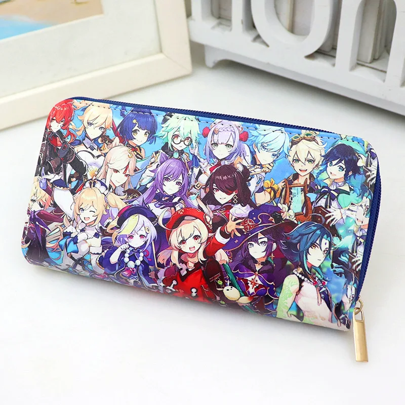 

Game Genshin Impact Xiao Keqing Hutao Cosplay PU Wallet Trend Cartoon Cute Animation Peripheral Wallet Student Zero Wallet