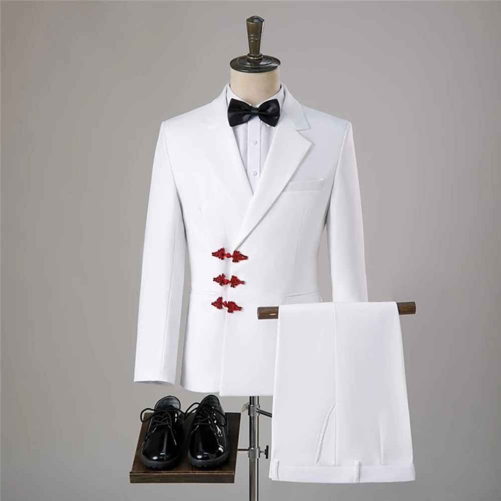 

Custom Retro frog Black Prom Suits Mens for wedding Formal Groom Party Fashion Tuxedos dance mans loose and comfortable Blazers