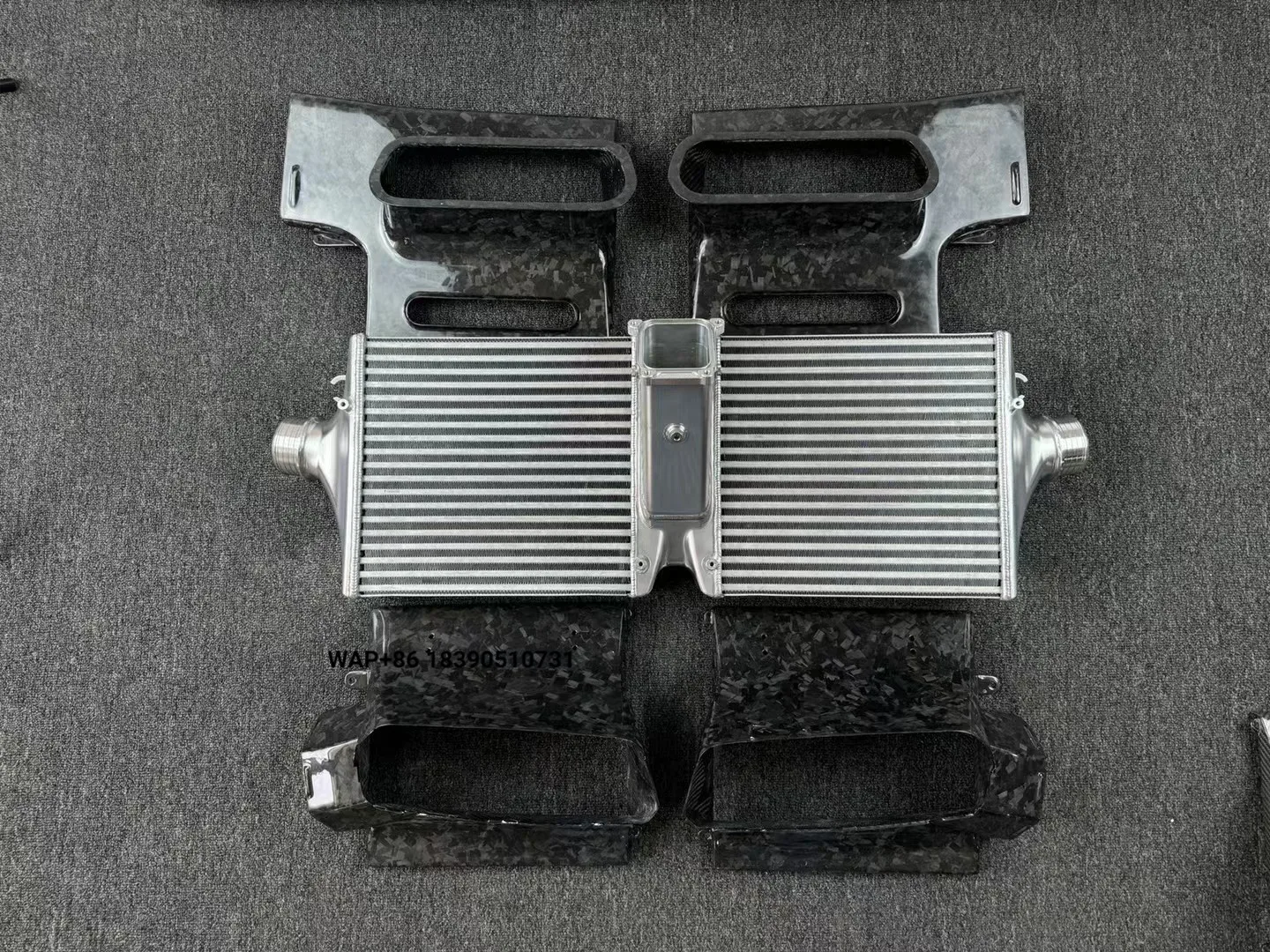 CNC Machined Performance Intercooler For  992 for Turbo S with Carbon Fiber Shield High Flow