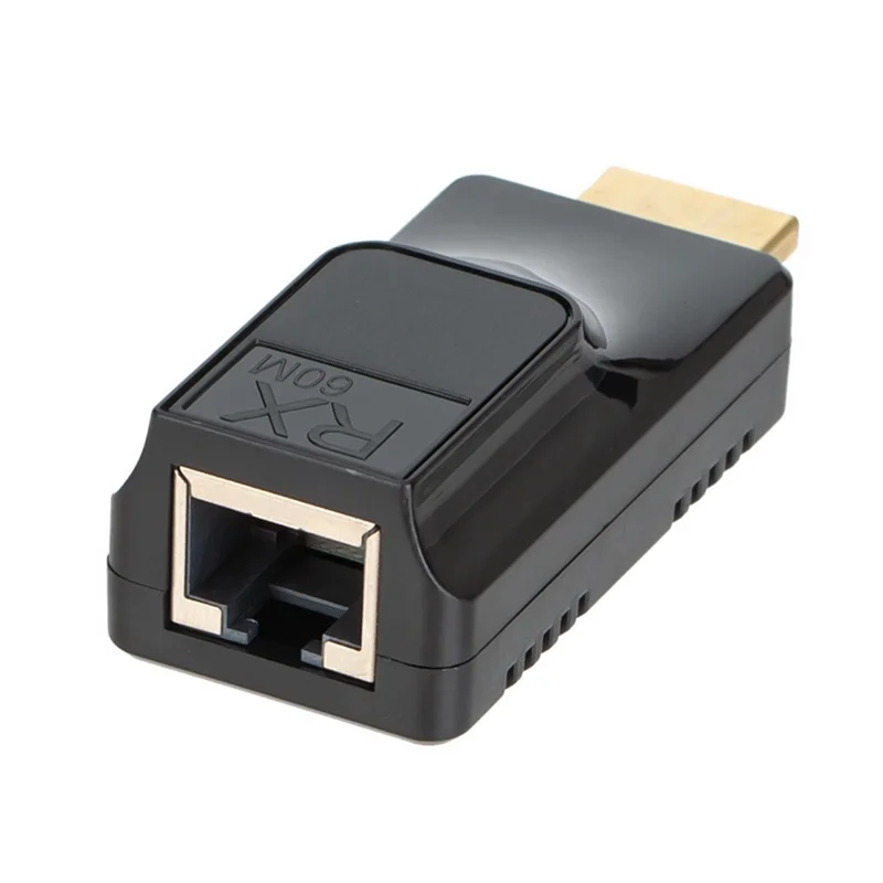 AED7-60M -Compatibele Extender RJ45 naar -Compatibele 1080P HD Video Netwerkkabel Extender Adapter voor HDTV Monitor