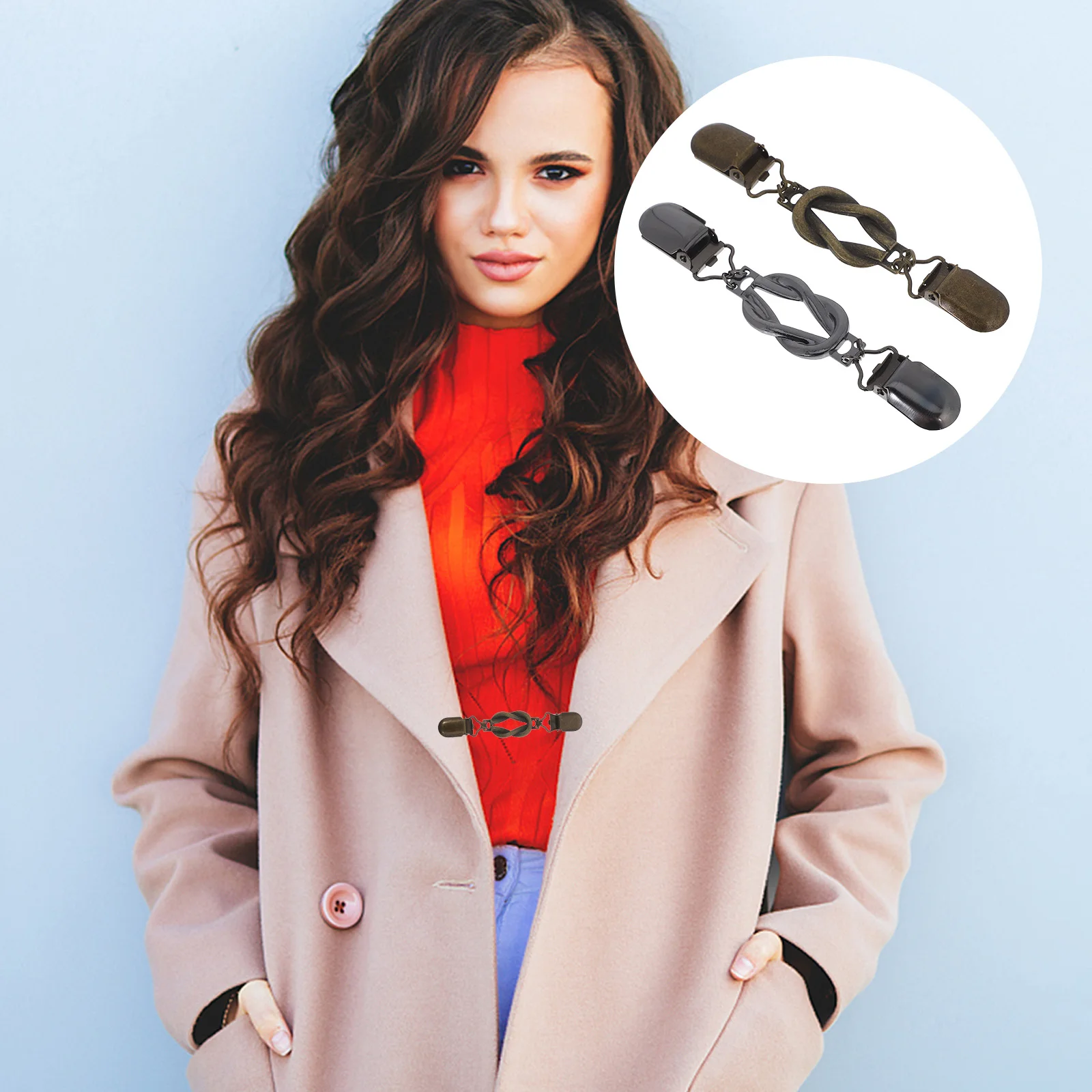 

Cinch Clip Shawl Button Sweater Cardigan Collar Holders Neckline Clips for Women