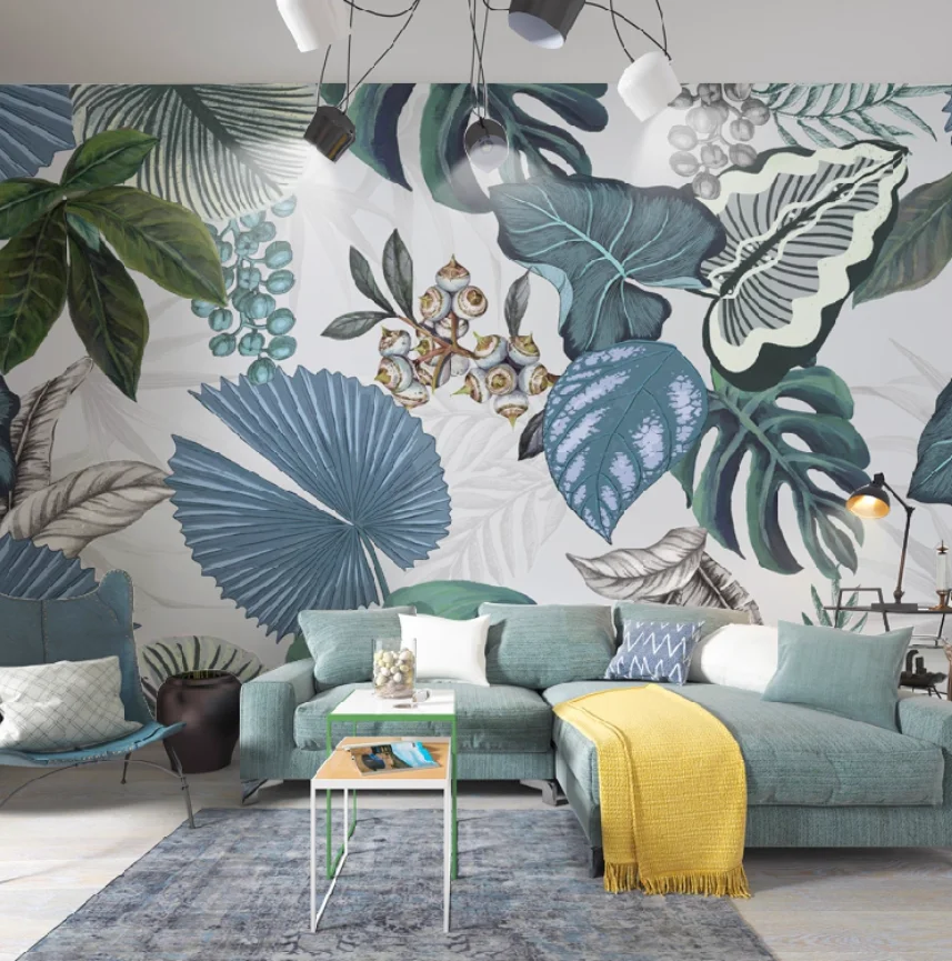 

Фотообои на заказ, тропический лес, растение, фреска, листья, цветок, обои, домашний фон, стена, украшение дома, 3d обои