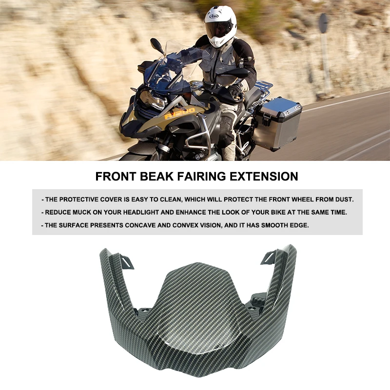 For BMW R1200GS R1250GS LC ADV Carbon Front Fairing Beak Fender Extension Guard Wheel Cover R1250 GS Adventure GSA 2014-2023