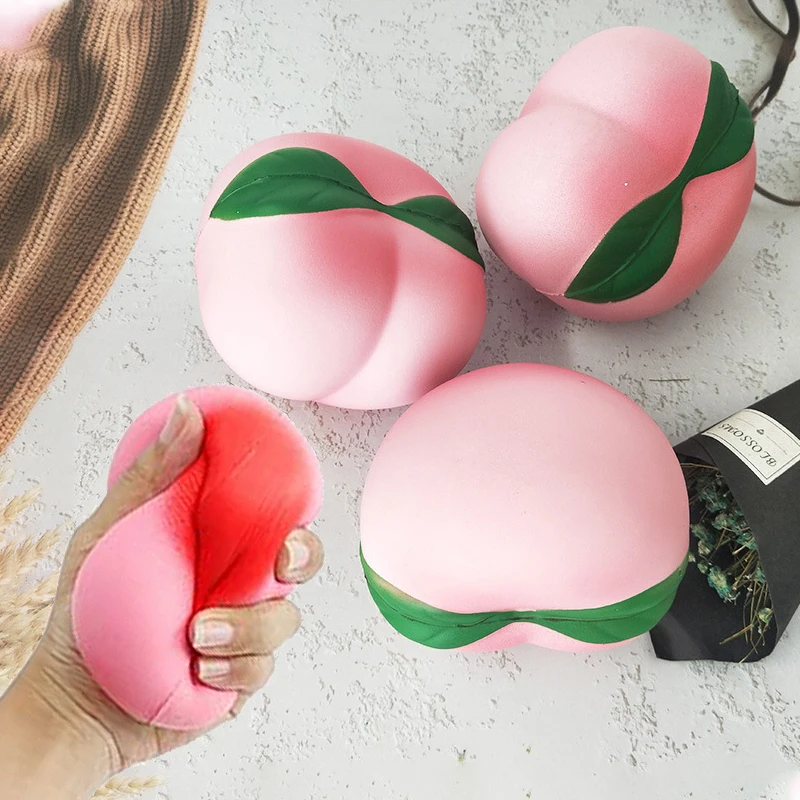 Anti-Stress Weiches Kompressions-Fruchtspielzeug Langsam Aufsteigendes Jumbo-Frucht-Druckspielzeug Lustiges Stressabbau-Spielzeug zur Druckreduzierung für Erwachsene