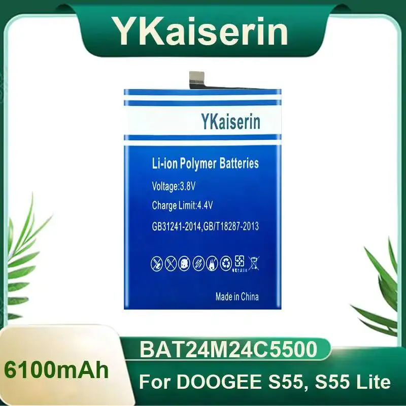 For Doogee S55, S55 Lite Robust BAT24M24C5500 Mobile Phone Battery 6100mAh