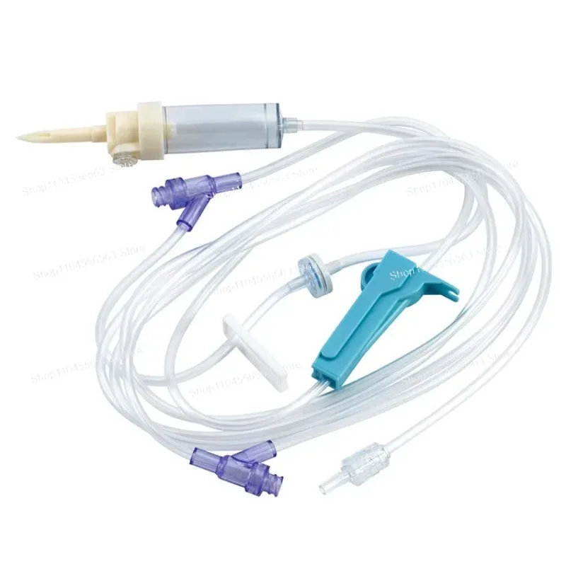 10pcs CE Sterile Intravenous Single-Use Infusion Tube Set - Sterile Administration - Includes Flow Regulator