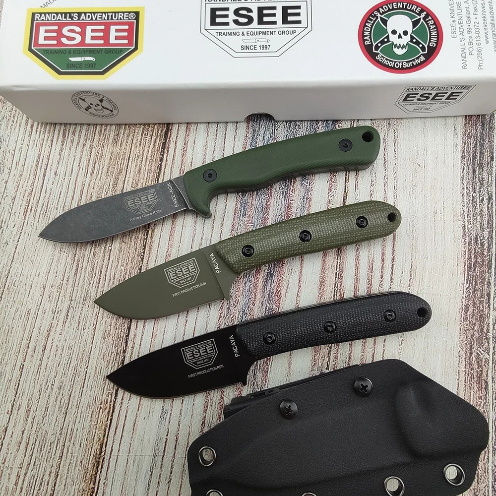 ESEE Outdoor Tragbares Mehrzweck-Messer mit Feststehender D2-Klinge und Kydex-Scheide für Dschungel-Erkundung, Camping und Angeln – Detail 4