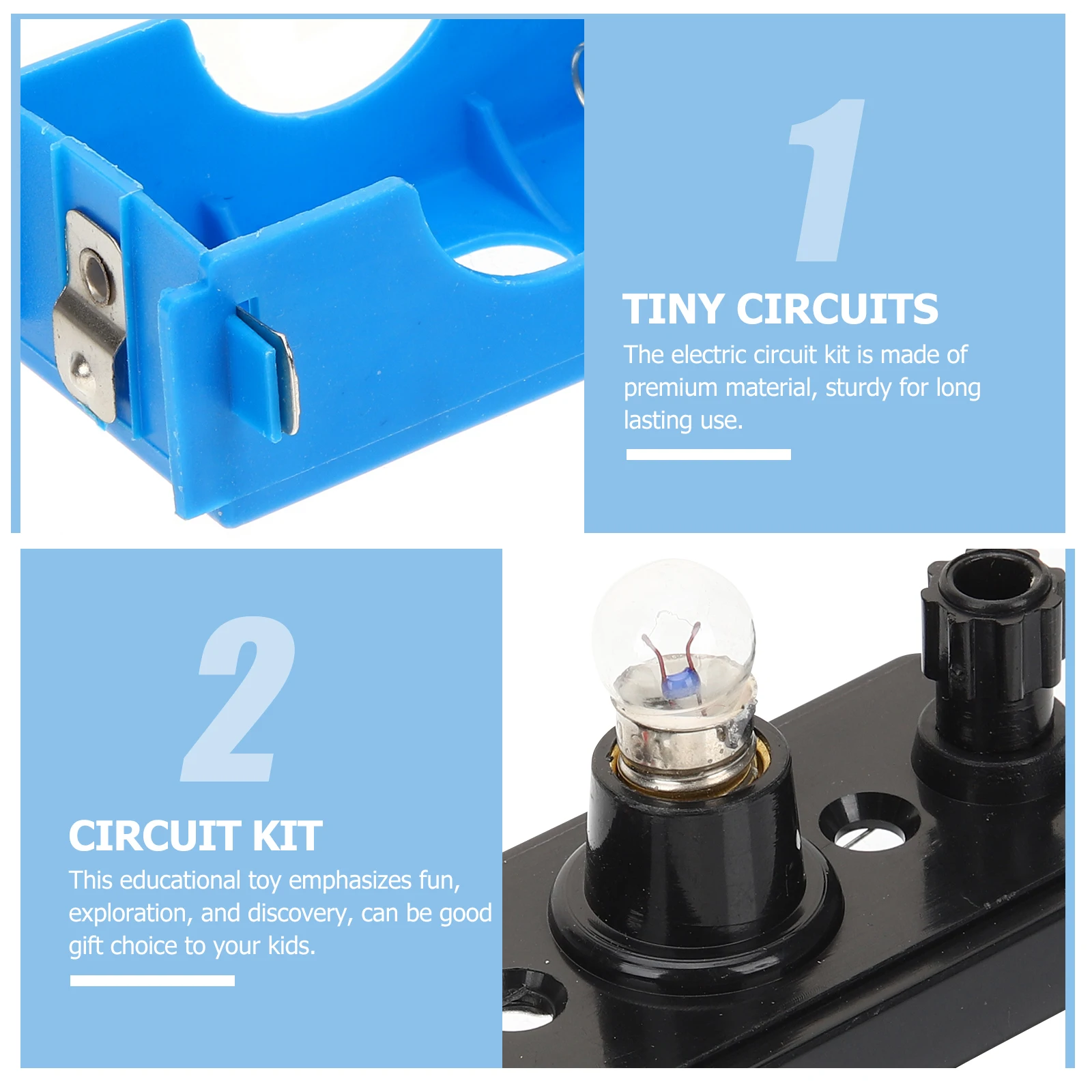 

1 Set Circuit Experiment Kit Kids Stem Science Diy Electrical Lab Bulbs Educational 4-12 Years Science Experiment Kit For Boys