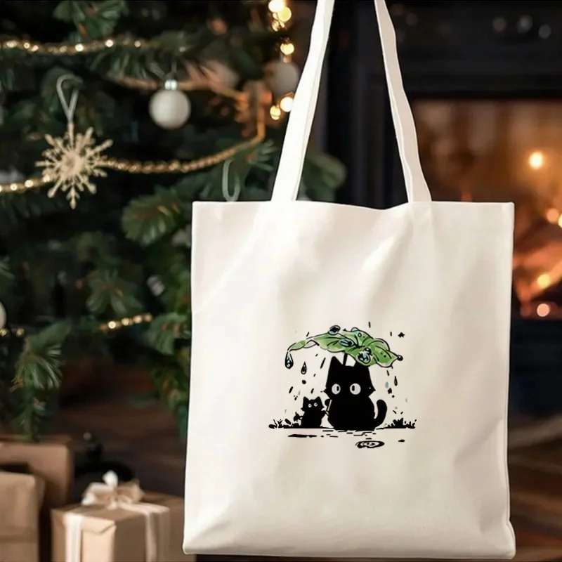 1pc, 2026 New Tote Bag for Women, Thick And Foldable, Large Capacity, Perfect for Students And Shopping, Aesthetic Tote Bag, Whi