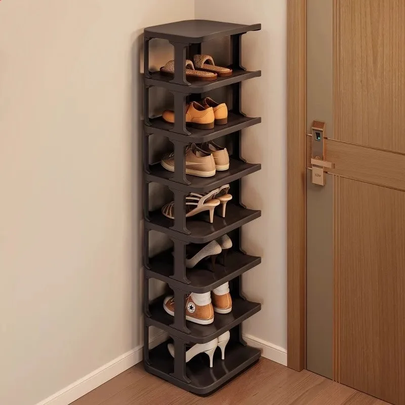 Vertical Narrow Gap Shoe Rack Multi-layer Entryway Footwear Storage Organizer Household Space Saving