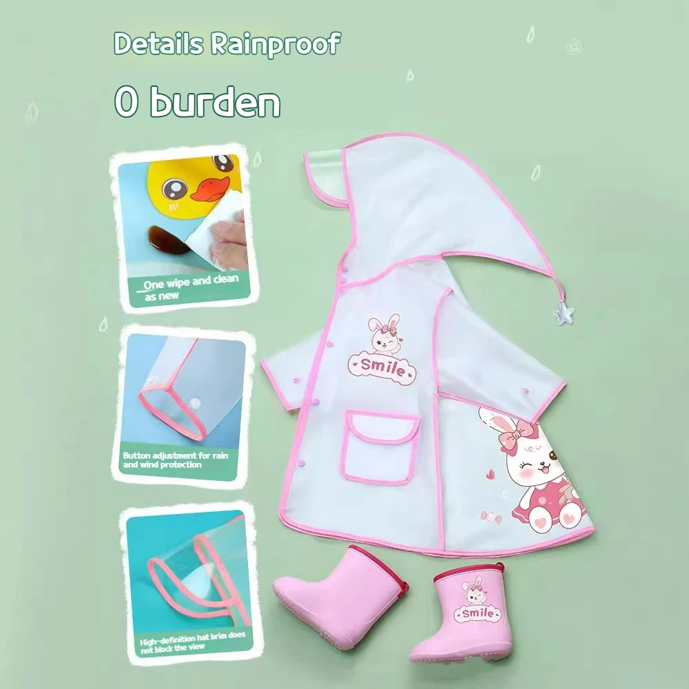 Special Raincoats for School Students Boys And Girls Waterproof Outdoor Rain Jackets  Protective Coats