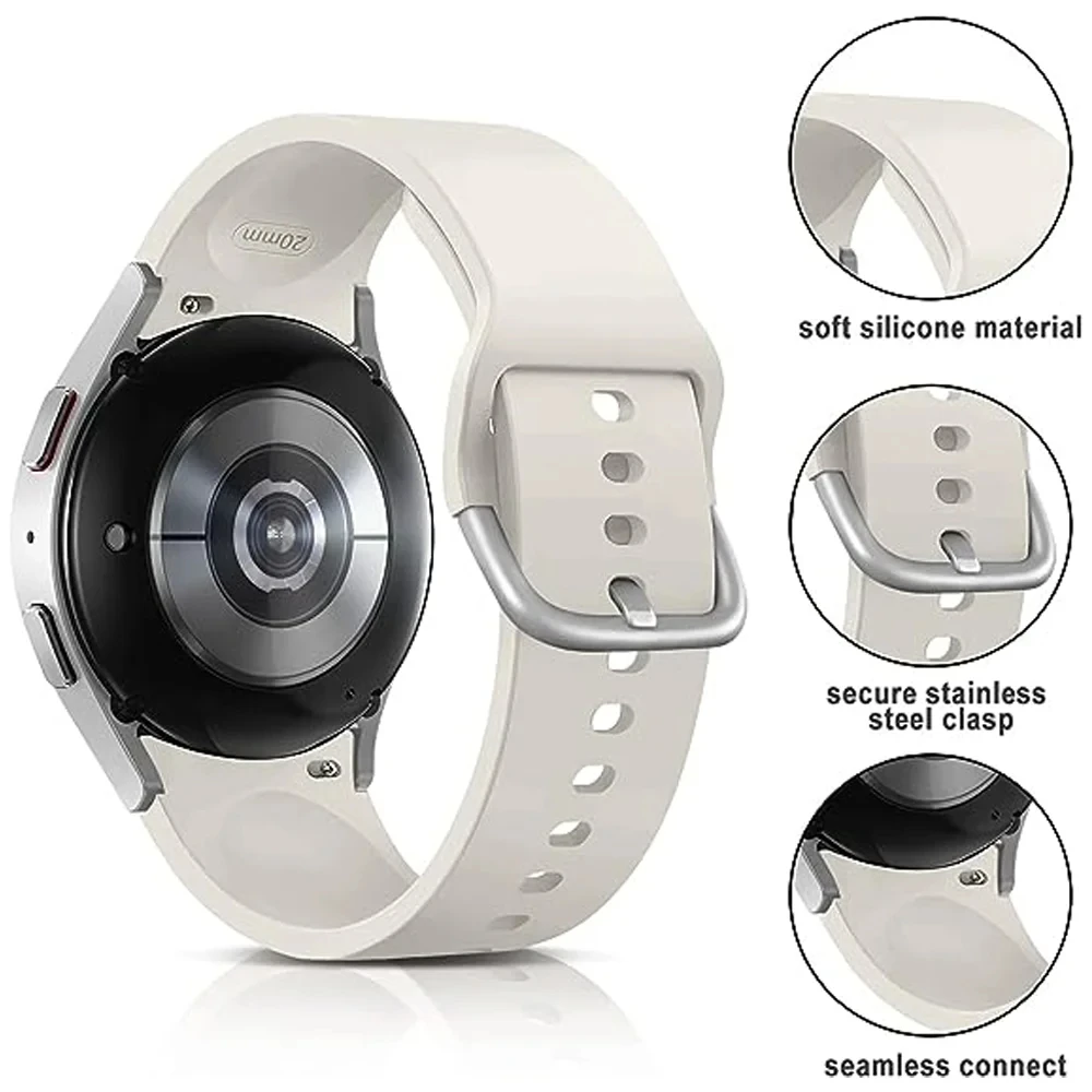 20mm Uhren armband für Samsung Galaxy Uhr 6 40mm 44mm/5/5 pro 45mm/6 klassisch 43mm 47mm 46mm Silikon Correa Galaxy Uhr 4 Band