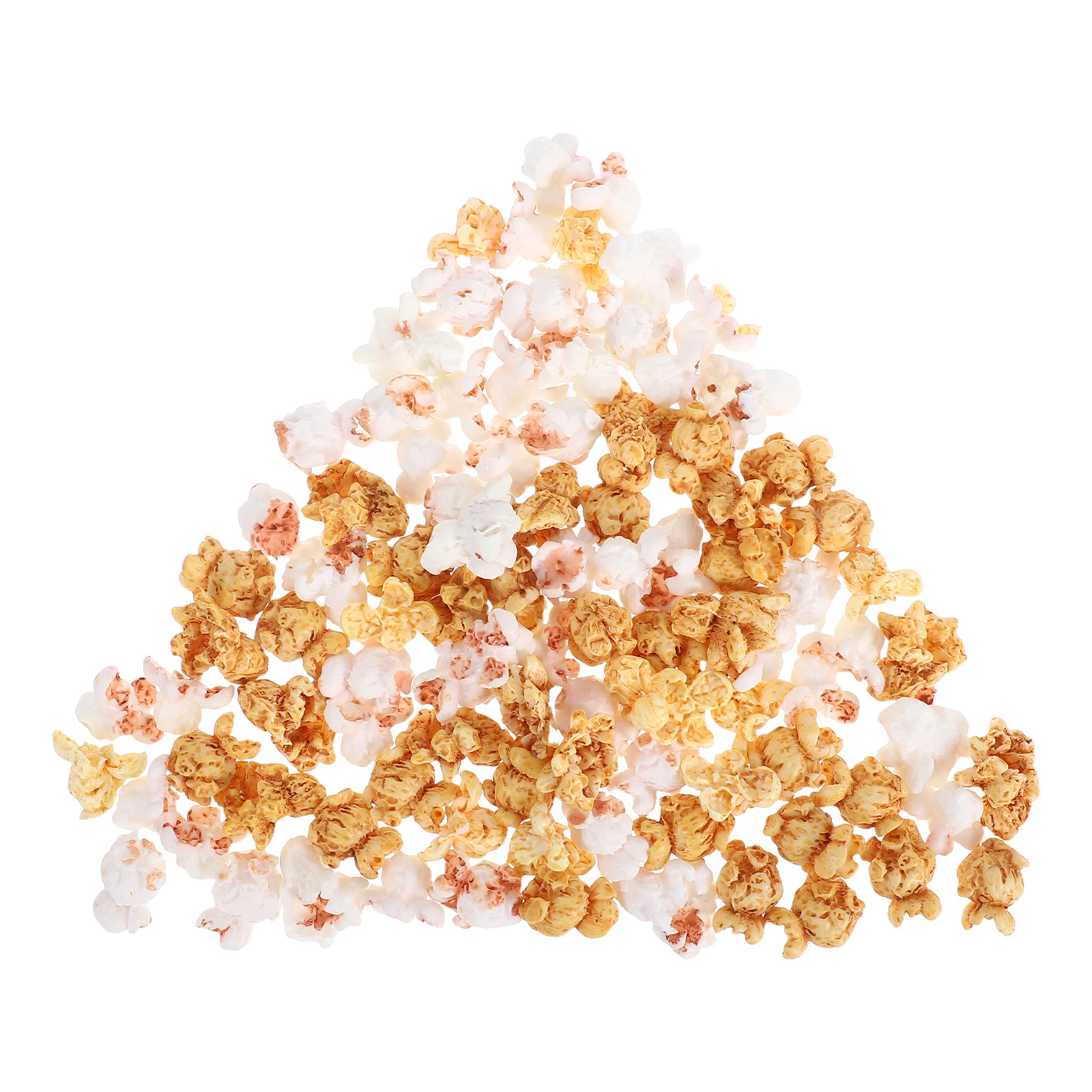 

100 Pcs Artificial Popcorn Miniature Fake Stylish Decor Craft Propornment Resin Plastic Safe DIY Gifts Ornament