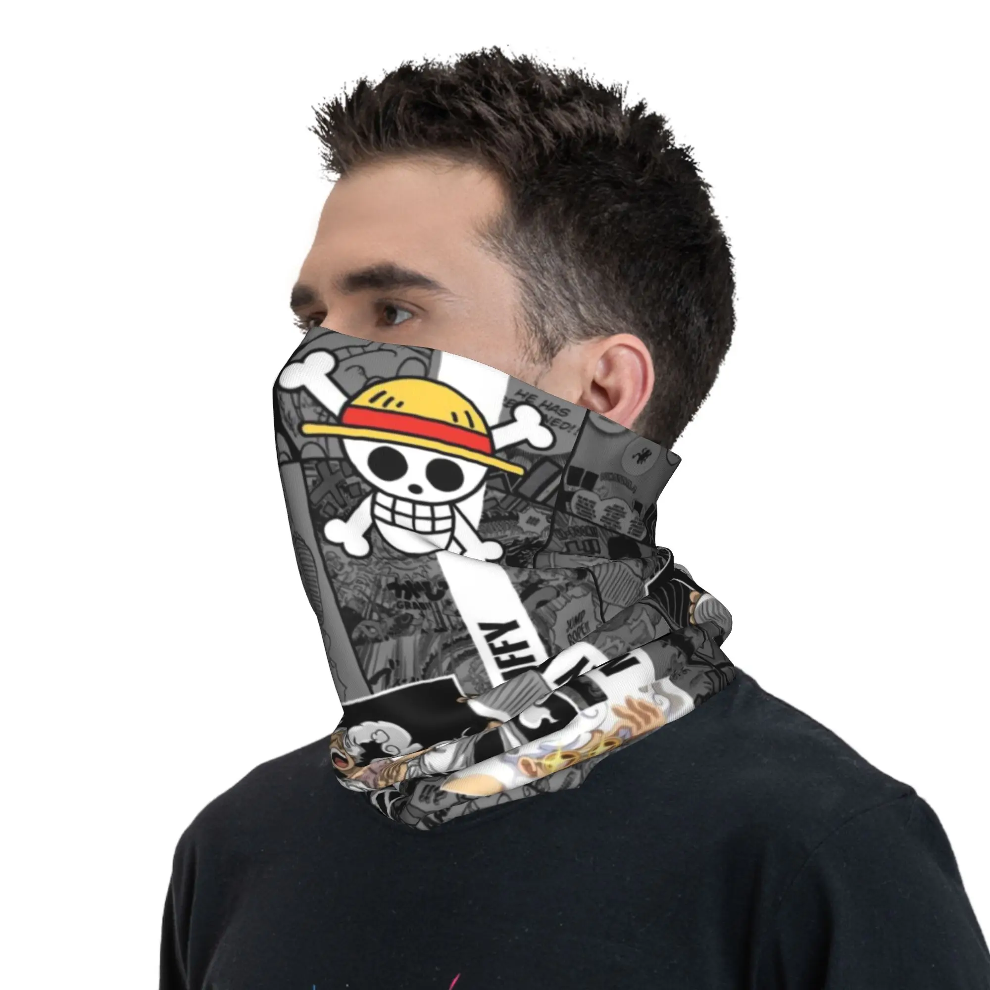 2025 New luffy Zoro Tony Chopper anime Bandana Merch Neck Cover Printed  Magic Scarf Multifunctional Balaclava For Running