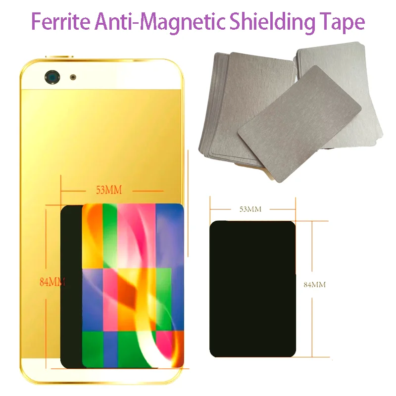 3/5/10pcs Signal Interference Blocker Ferrite Shielding Sticker NFC Anti-Magnetic Sticker Phone Metal Surface NFC  Adapter