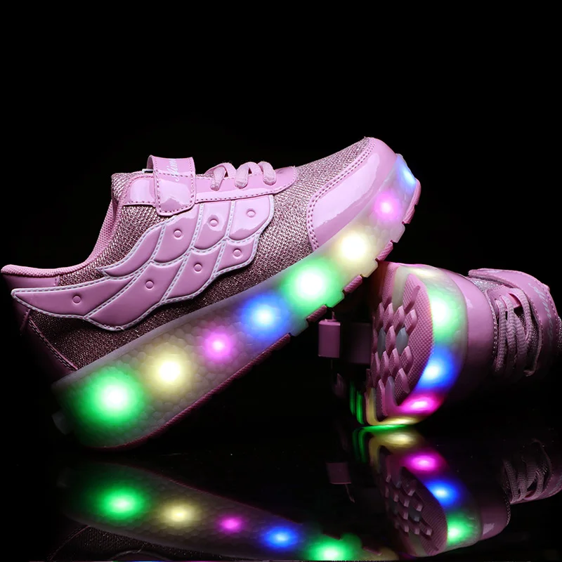 Fashion Luminous Roller Skates LED Light Skates Simple Fashion Indoor Skating Trend Sneakers Boy Girl Birthday Gift