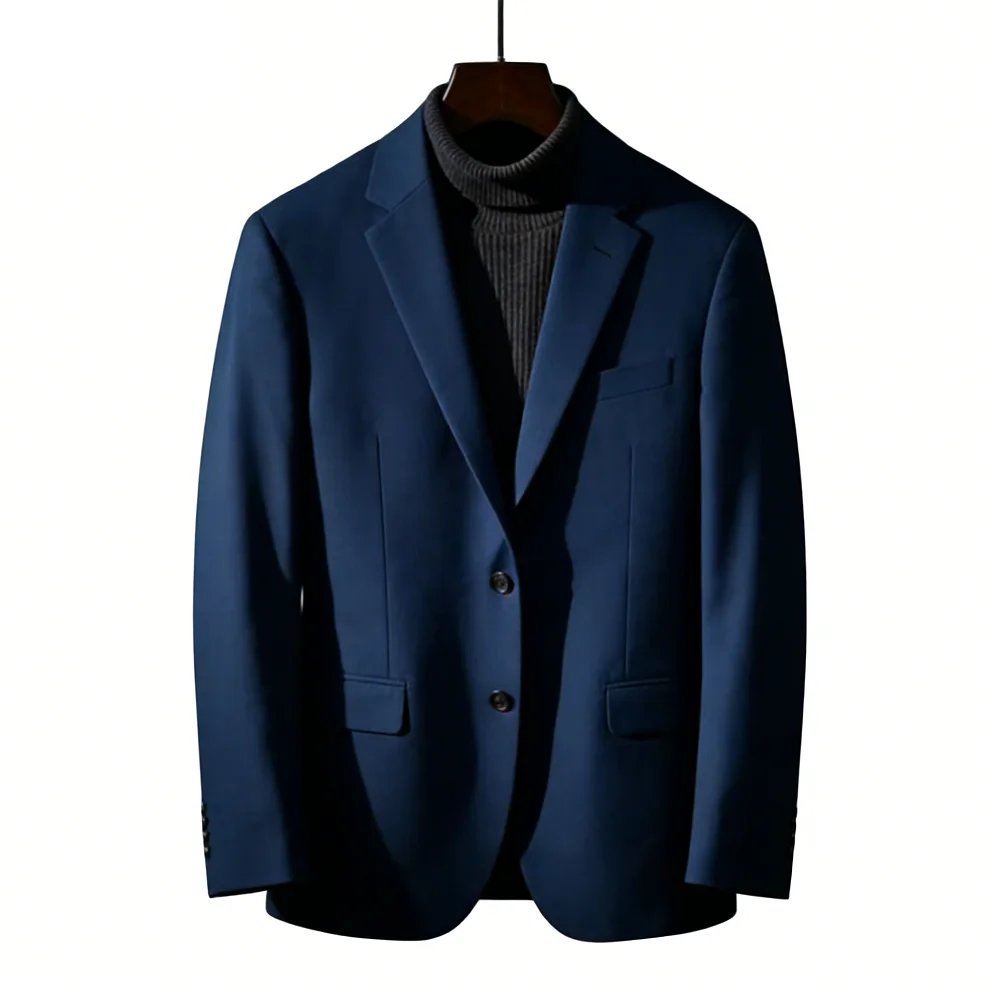 

Мужской пиджак-блейзер из ткани «рыбья кость», 1 шт., модный, весенний, теплый, деловой, элегантный, костюм, одежда для мужчин