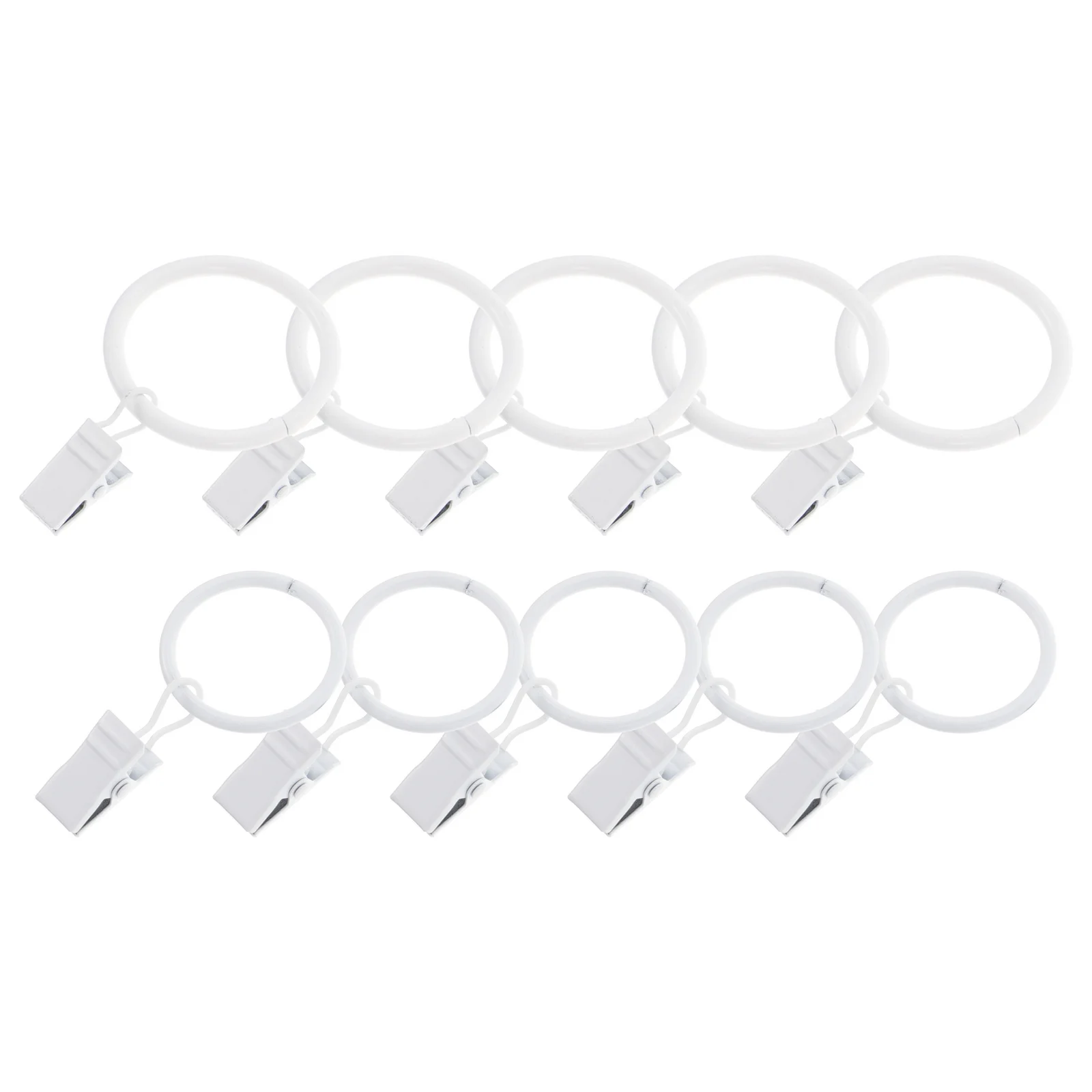 20 Pcs Curtain Hook Curtains Rods Drapery Household Clip Iron Drapes White Hangers