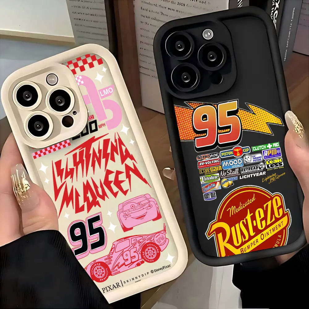 Funda de teléfono Cars Lightning McQueens para Motorola Moto Edge G15 G24 50 G35 G05 G34 E14 G75 G PLAY G85 60 40 Neo Pro 4G 5G TPU suave