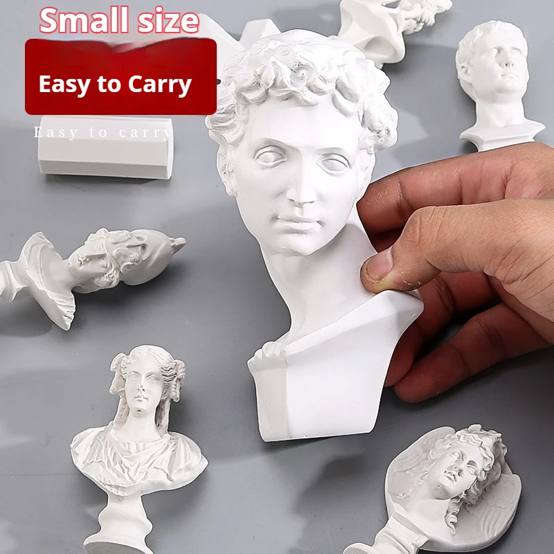 Icolour Gypsum Statue Geometry Art Teaching Aids David's Plaster Sketch Model Ornaments Sketches Cubes Sectional  Still life