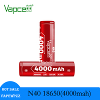 Highest Capacity 18650 Battery Vapcell N40 18650 4000mah 10A 3.6V Rechargable Li-ion Batteries INR18650 lithium Battery For UAV