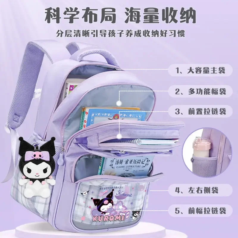 Sanrio Clow M tas sekolah Super ringan untuk anak perempuan pelajar lucu kapasitas besar ransel pelindung tulang belakang anak-anak