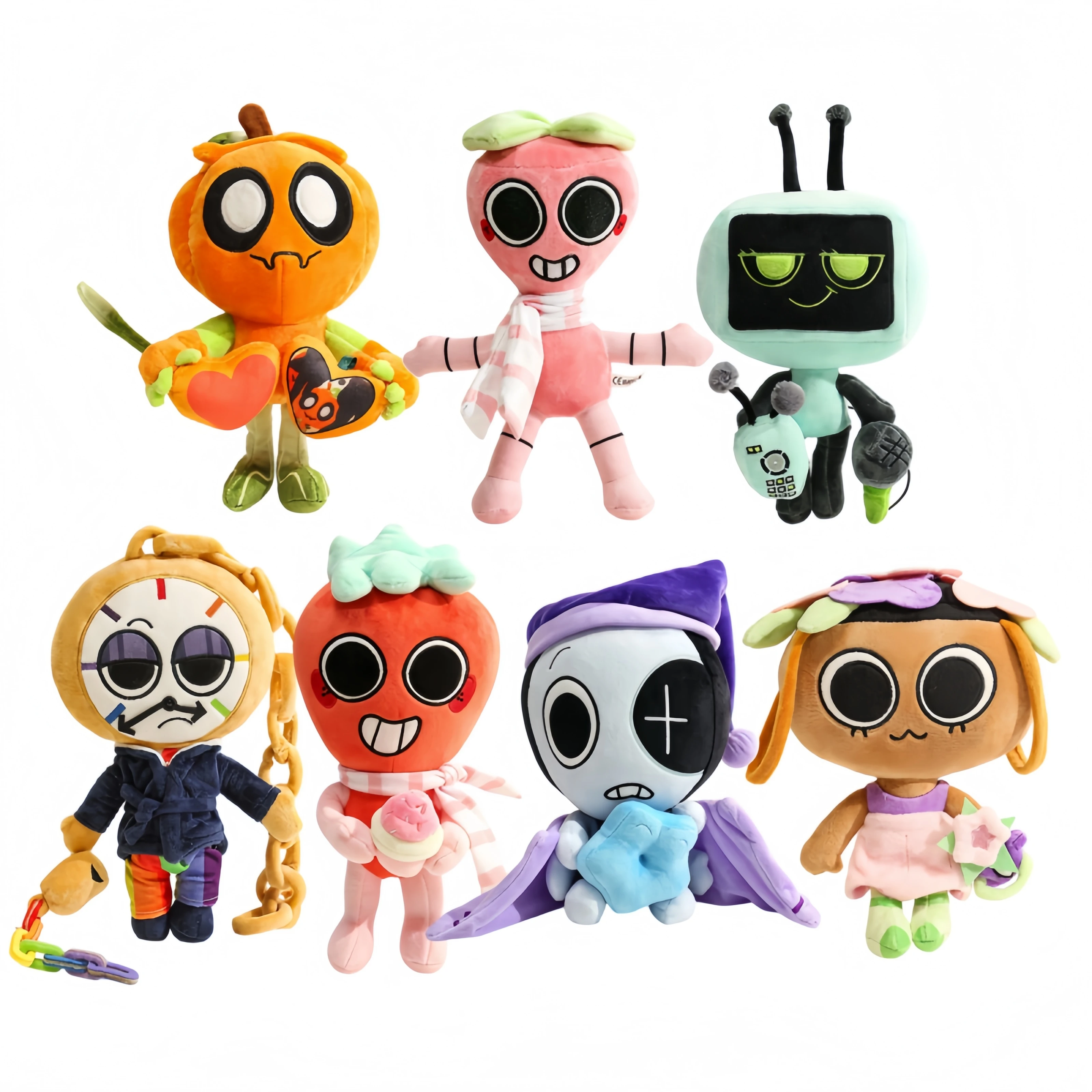Dandy's World Plush Toy Scraps Sprout Vee Dyle Gourdy Bassie Astro Plushies Cute Game Character XMAS Game Pumpkin Stuffed Dolls