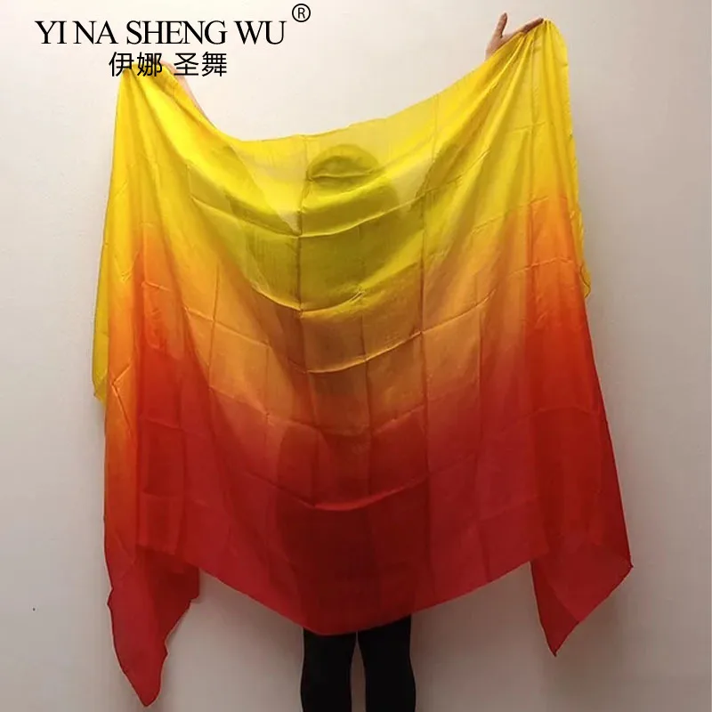 250x114cm Silk Straight Line Scarf for Women's Belly Dance Throwing Scarf Professional Stage Prop Customizable Colors/size