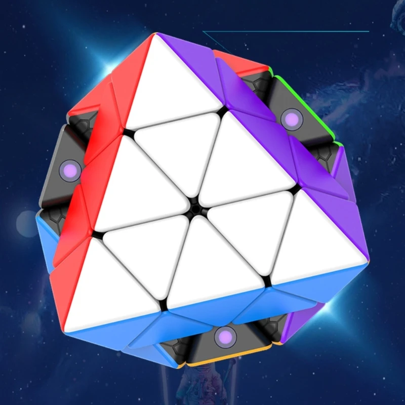 นวัตกรรม Octahedron Speed ​​Puzzle Cube เกมสมองไร้สติกเกอร์ Magical Cube Puzzle สำหรับทุกวัย ลดความเครียด