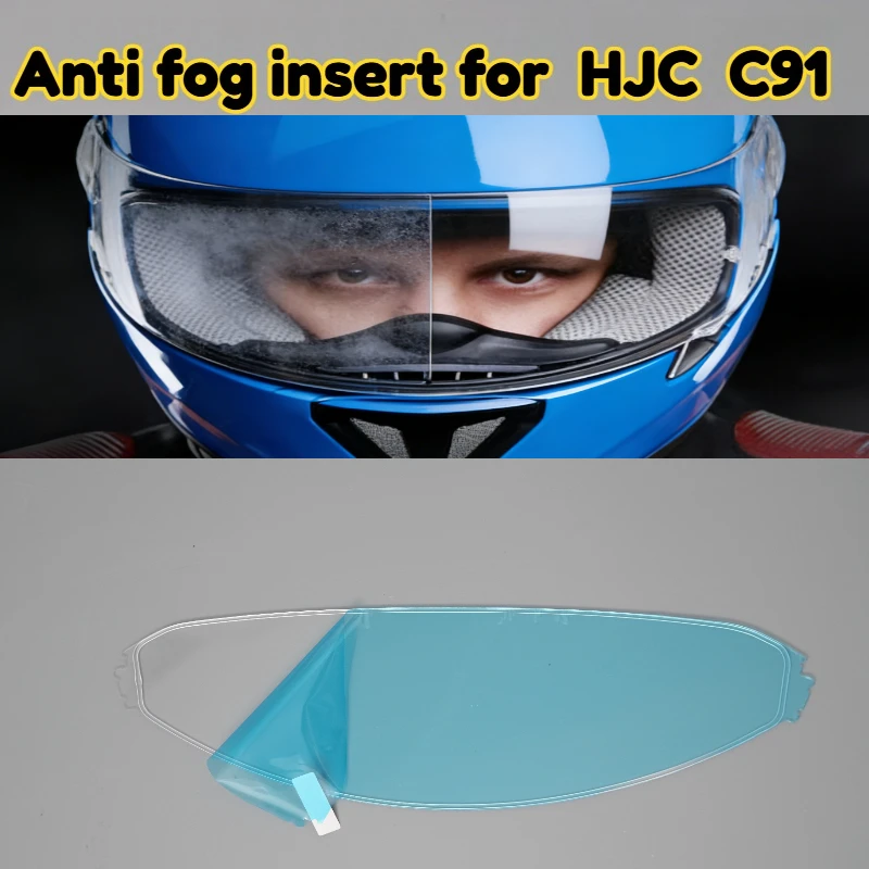 Pegatinas antivaho para hjc C91, película antivaho para casco de motocicleta, pegatina de inserción para HJC C91, protector de lente para visera, accesorios para motocicleta
