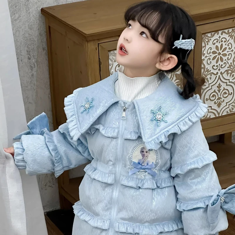 

2025 Girls Down Coat, Fashion Thickened Winter Jacket for Kids & Toddlers Mid-Length Outerwear