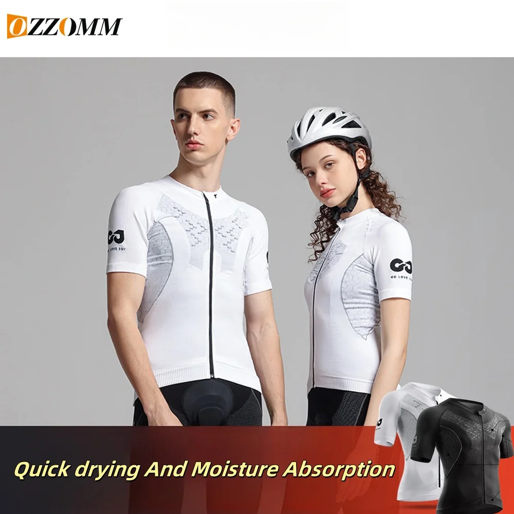 

1PC Cycling Jersey Men Short Sleeve, Road Bike Jerseys Full Zipper with Pockets, Bicycle Clothing Breathable Quick Dry Uniform