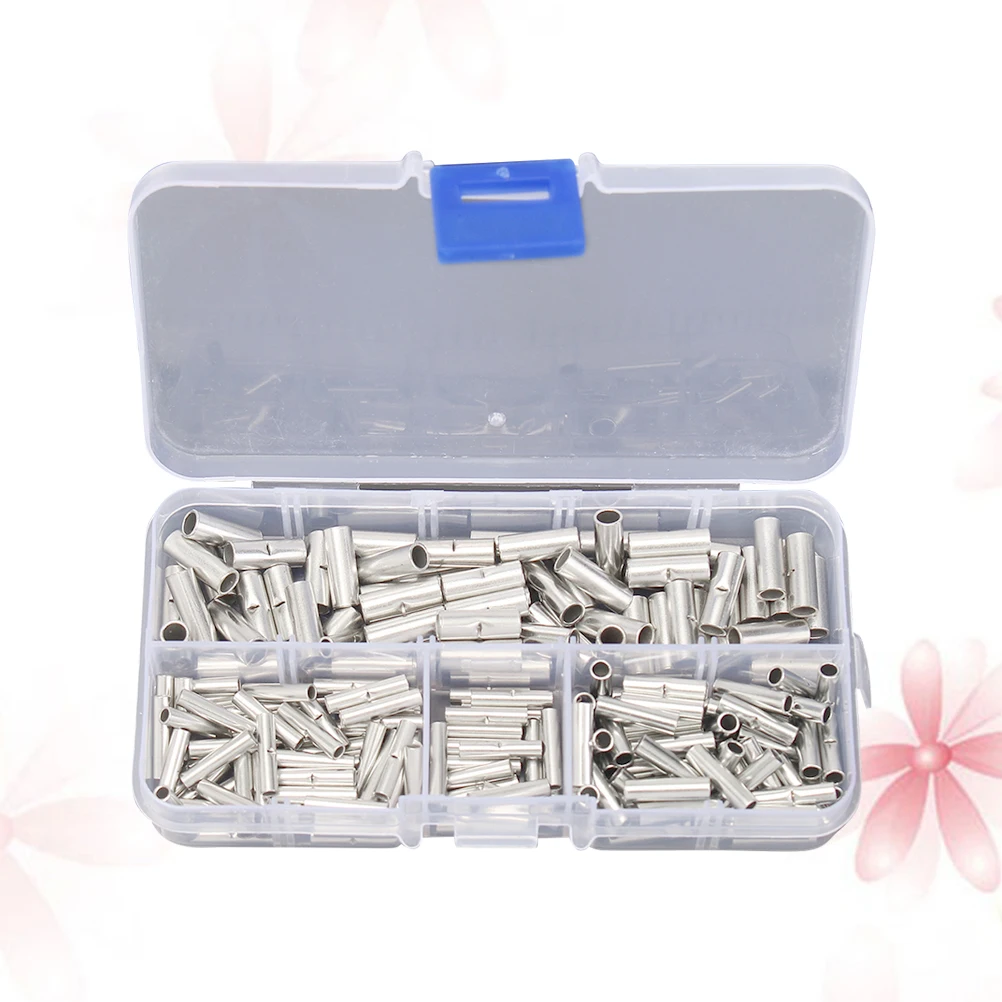 

200pcs Copper Butt Wire Connector Non Insulated Tin Plated Splice Crimp Terminal Electrical Wire Harness Repair