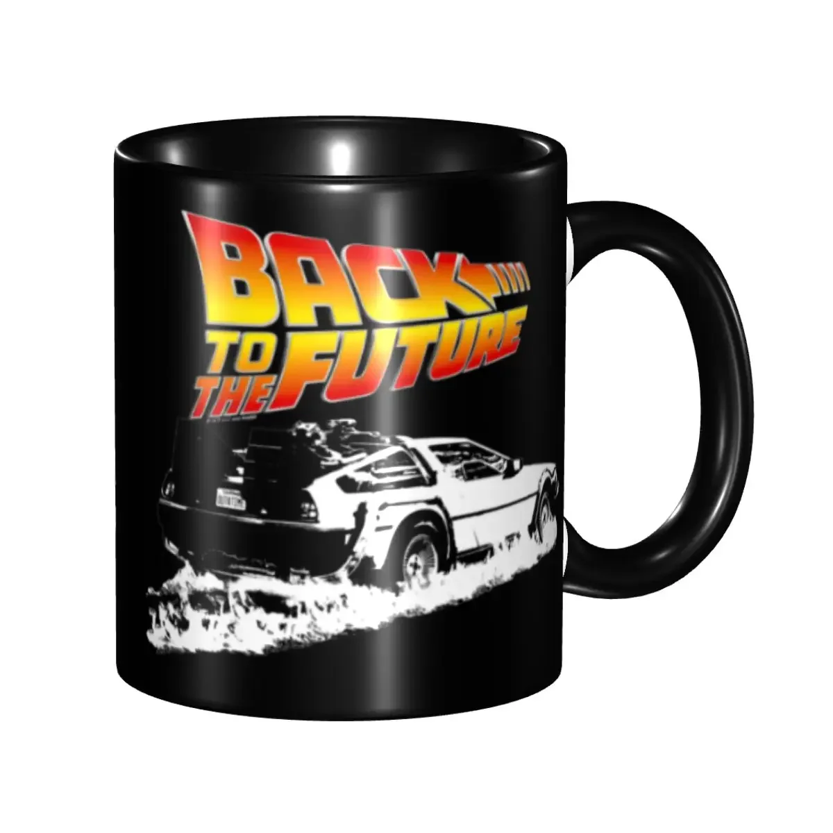 Back To The Future Mugs Customized DeLorean Fire Tracks Ceramic Coffee Mug Cup Creative Present