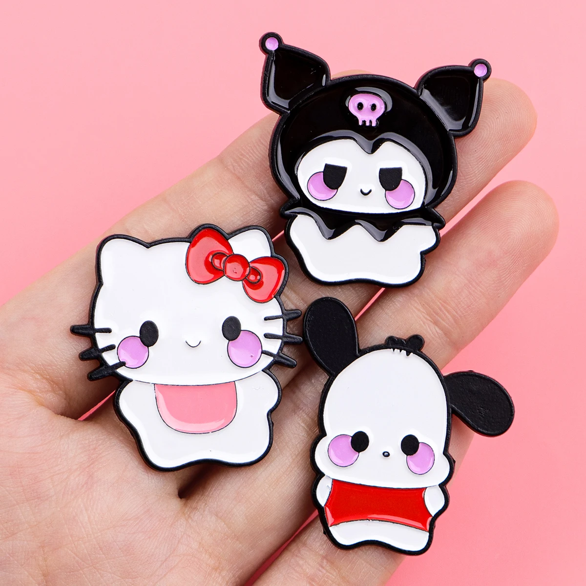 Kawaii المينا دبوس الكرتون أنيمي دبابيس للنساء طوق التلبيب دبوس شارات هدايا الحفلات الأطفال الديكور الملابس والاكسسوارات #5