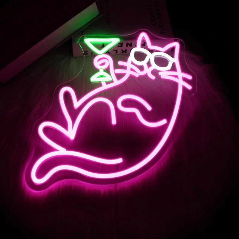 Neon Bar Storefront Luminous Shaped Sign Lights, Room LED Decorative Ambient Light Hanging Ornaments