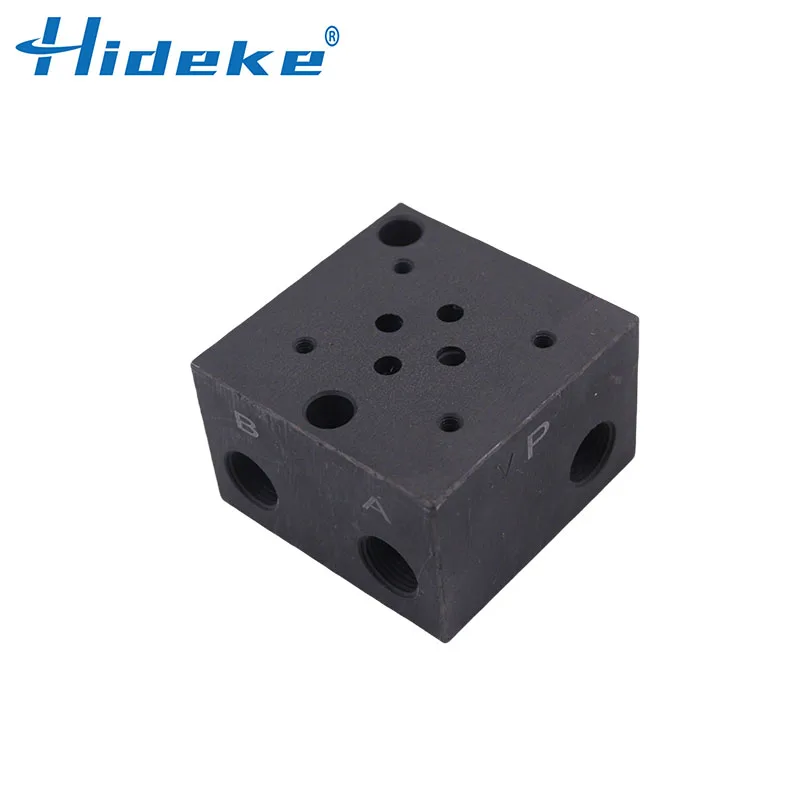 02-1W Hydraulic directional valve base manifold for SWH/DSG-/01/02 4WE6 Solenoid valve installation valve oil circuit block DN6