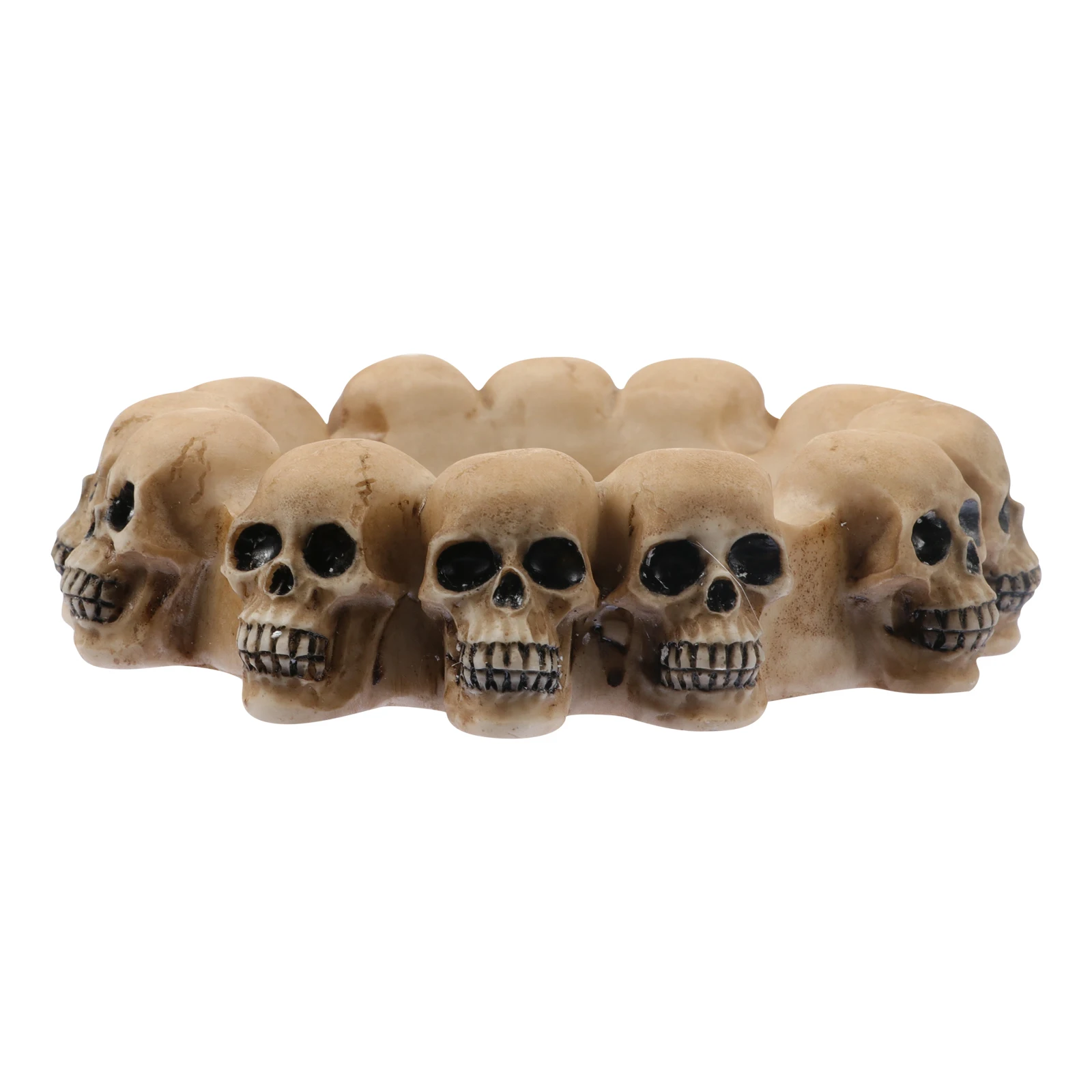 

Skull Ashtray Decorative Resin Holder Vintage Dark Design Home Office Party Atmosphere Realistic Details Smoke Smoker