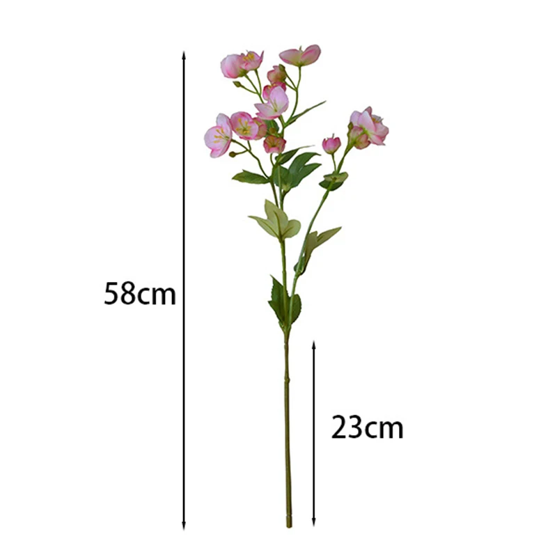 Artificial Flower Hellebore Branches Silk Winter Roses Fake Plants Home Garden Decoration Party Festival Ornament Photo Props