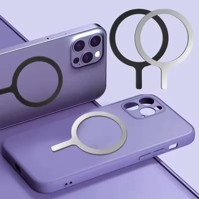 Universal Magnet Sticker Magnetic Adapter Ring Suitable for Magsafe iPhone Wireless Charging Cellphone Round Metal Plate Ring