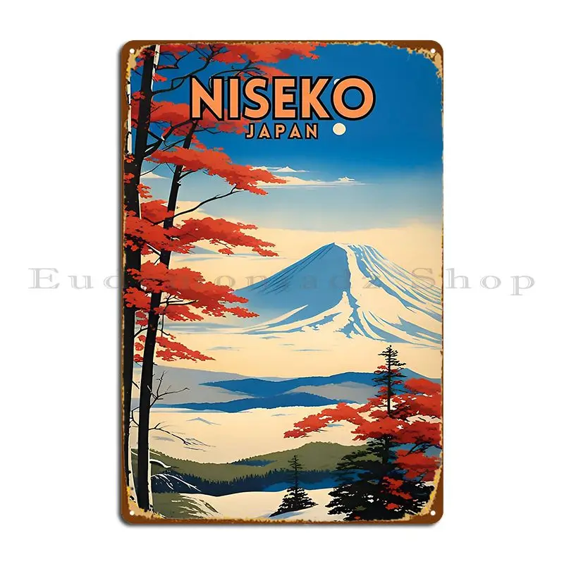 Niseko Hokkaido Japan Metal Plaque Poster Printed Plaques Design Garage Rusty Tin Sign Poster