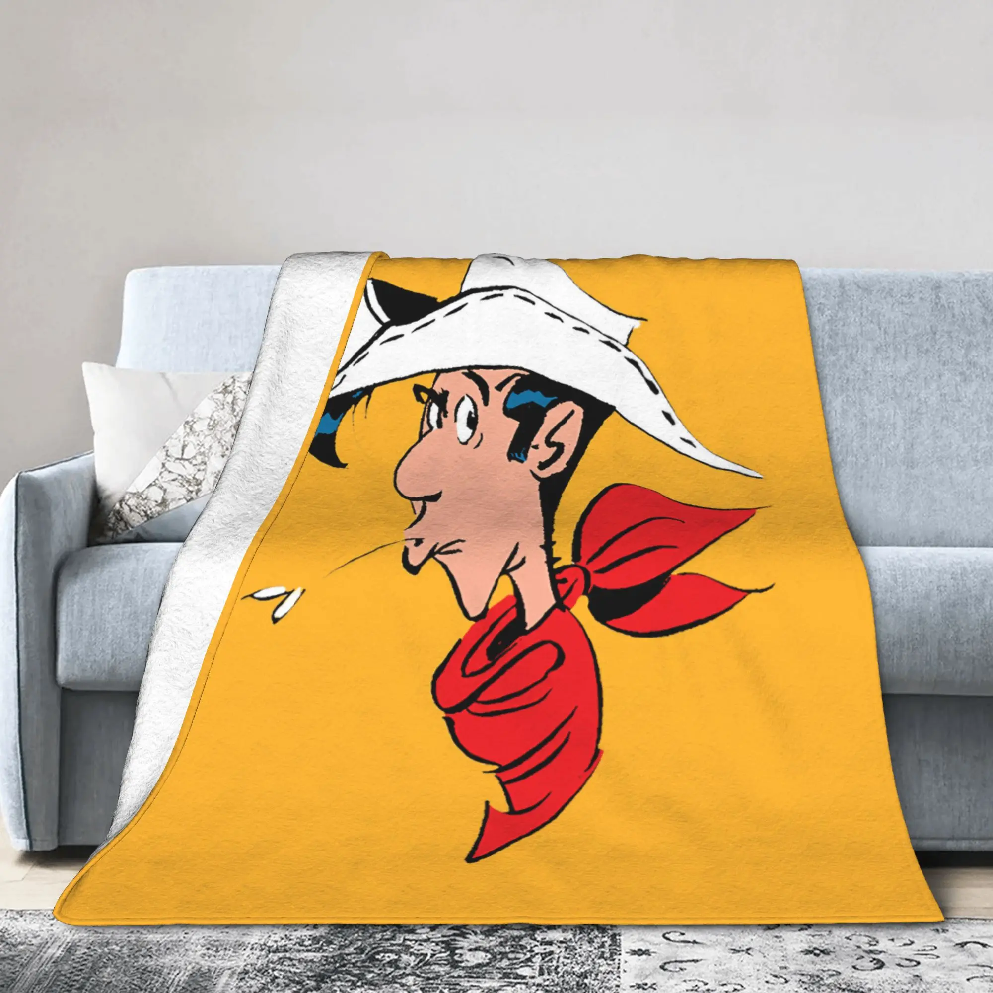 لاكي لوك بطانية الصوف ربيع الخريف الكرتون متعددة الوظائف لينة رمي البطانيات ل أريكة السفر البساط قطعة #4