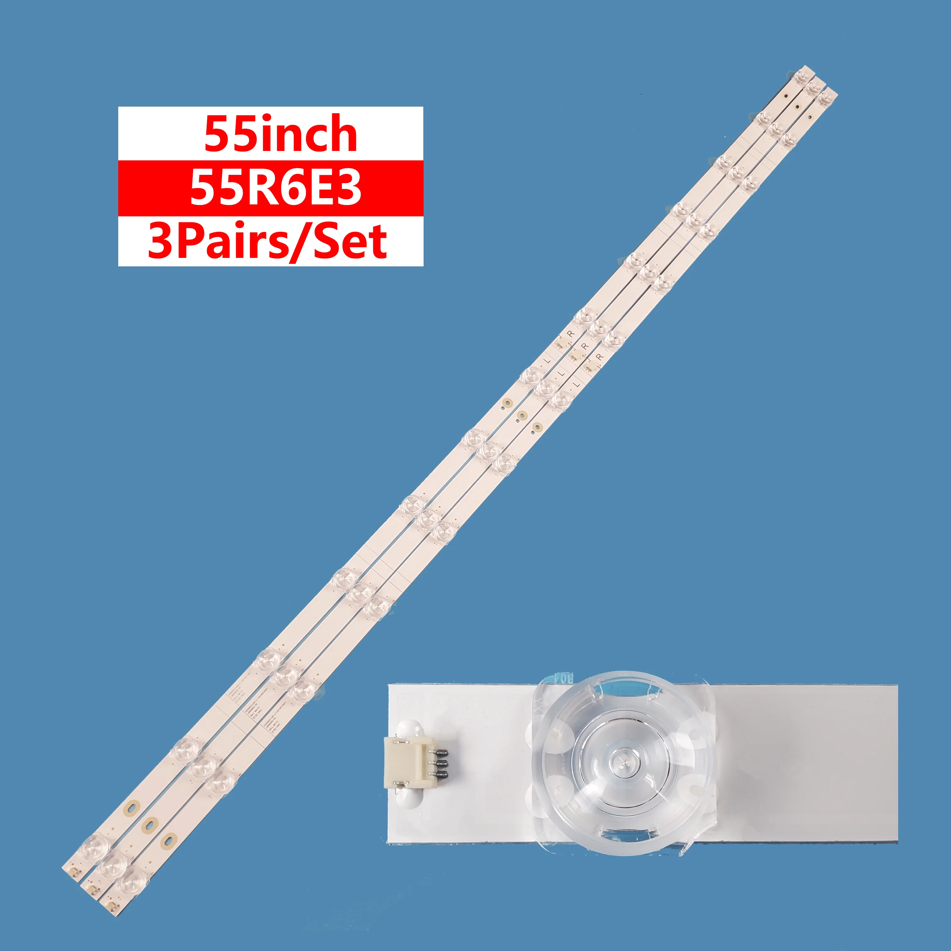 Tira LED para Hisense, 55R6E3, 55R6040G, 55R6080G, 55R6070E3, 55A7300FTUK, 55H78G, HD550X1U82-L1-2019061101, LB5500P, V0, LB5500Q, V0LED