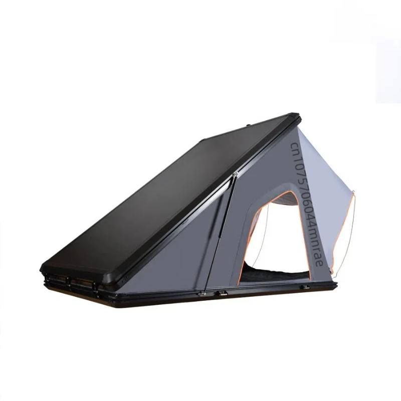 Outdoor Camping Windproof Car Tents, Car Aluminum Alloy Triangular Roof Tents, Sun Protection and Insulation Camping Equipment